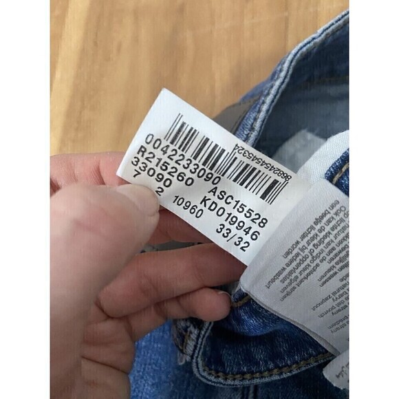 Mavi Jeans Mens 33X32 Blue Distressed Jake Slim Leg Denim Pants 5 Pocket - Picture 4 of 11